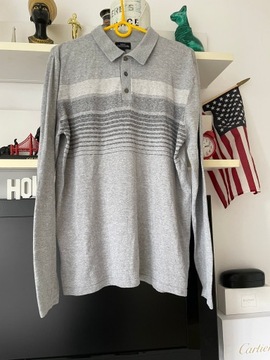 I KOSZULKA POLO NEXT POPIEL PASY