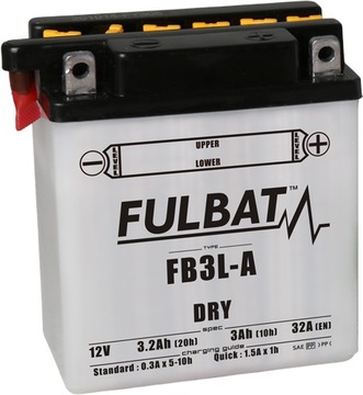Akumulator Fulbat YB3L-A DRY FB3L-A 12V 3.2Ah 32A
