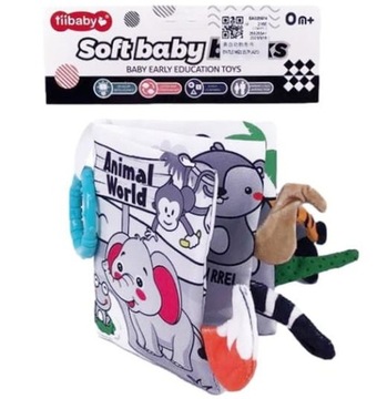 KSIĄŻECZKA MATERIAŁOWA MALUCHA KONTRASTOWA CZARNO BIAŁA