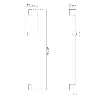 ДУШЕВАЯ рейка РУЧНАЯ РУЧКА ХРОМИРОВАННАЯ СТАЛЬ