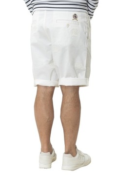 Spodenki męskie bermudy białe HILFIGER COLLECTION krótkie spodnie r. 34