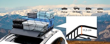 Bagażnik kosz dachowy 162 x 99 x 12 offroad 2w1 REGULOWANA DŁUGOŚĆ