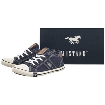 Buty Damskie Trampki Tenisówki Mustang 36C0036 Granatowe