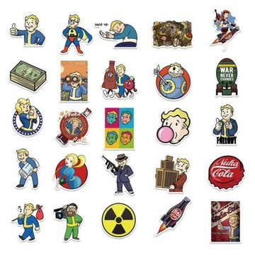 100 шт наклейки с плакатами для игрового автомобиля Fallout