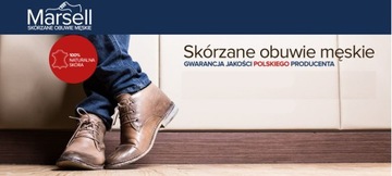 Buty męskie WYSOKIE SZEROKIE mokasyny skórzane 43