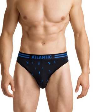 SLIPY ATLANTIC MĘSKIE MAJTKI MP098 SPORT CZARNE M