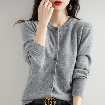 Women's Cardigan Autumn Cashmere Sweater Woman O-n