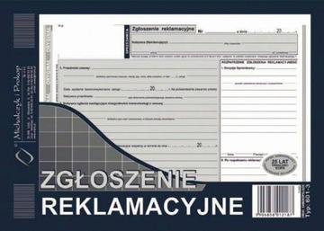 DRUK ZGŁOSZENIE REKLAMACYJNE MICHALCZYK I PROKOP