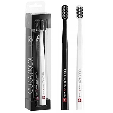 2x SZCZOTECZKA MANUALNA WHITE IS BLACK DUO DWUPAK ULTRASOFT CURAPROX CS