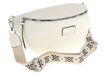 ANTONIO BASILE Elegancka Torebka Damska nerka listonoszka AB5578116 White