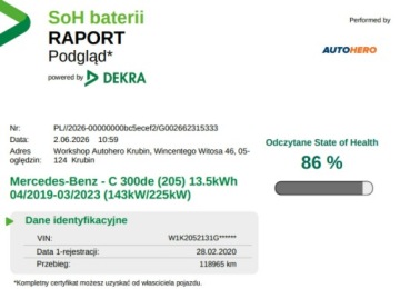 Mercedes Klasa C W205 Kombi Facelifting HYBRYDA 2.0 300 de 306KM 2020 Mercedes C 300 PHEV full LED navi klima auto, zdjęcie 4