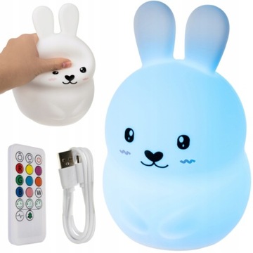 9 KOLORY LAMPKA NOCNA 3D LED SILIKON DLA DZIE