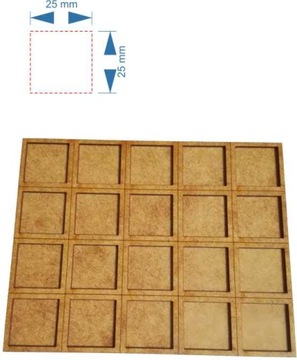 Adapter Tray 25 do 30 mm 5x4 HDF/MDF / OldWorld 1 szt.
