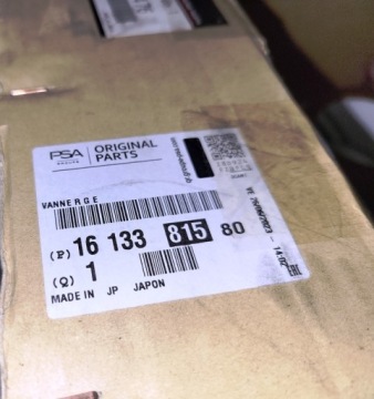 Новый оригинальный КЛАПАН EGR CITROEN C-CROSSER P 4008 1.8HDI 1613381580
