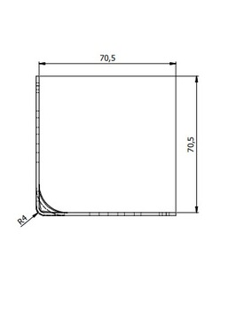KPS 4 Уголок монтажный столярный 70х70х55х1,5мм Соединитель угловой 10 шт.