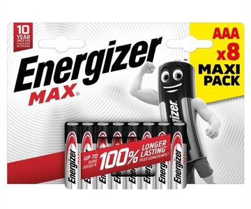 Bateria alkaliczna LR03 ENERGIZER MAX B8 1,5V
