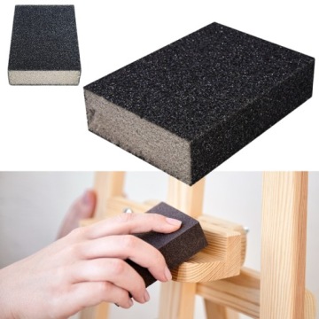 KOSTKA KLOCEK GĄBKA ŚCIERNA GR 180 GĄBKA DO SZLIFOWANIA PEŁEN NASYP TWARDA