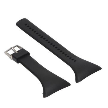 Replacement Silicone Watchband Wrist Strap with Metal Buckle Black