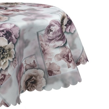 Obrus PLAMOODPORNY OWALNY Piwonie 130x240 owal