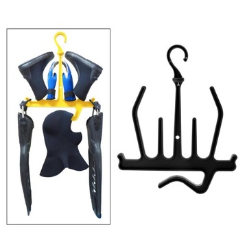 Вешалка для хранения гидрокостюма Быстросохнущий аксессуар для подводного плавания черного цвета Multi Black