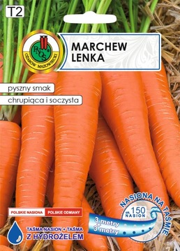 Marchew Lenka nasiona na taśmie + hydrożel PNOS 6m