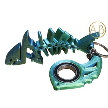 Keyspinner Keyrambit + Rekinek TikTok Key - Na Prezent! LAGOON -Druk 3D