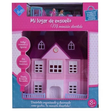 МАЛЕНЬКИЙ СКЛАДНОЙ КУКОЛЬНЫЙ ДОМИК ШКОЛЬНАЯ ИГРОВАЯ ПЛОЩАДКА ВИЛЛА С САДОВОЙ МЕБЕЛЬЮ ДЛЯ БАССЕЙНА