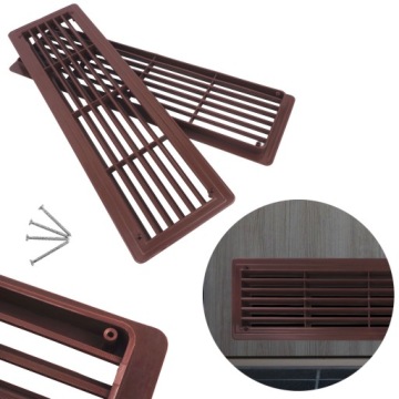 ПРЯМОУГОЛЬНАЯ ВЕНТИЛЯЦИОННАЯ РЕШЕТКА НА ДВЕРЬ УНИТАЗА, КОРИЧНЕВАЯ