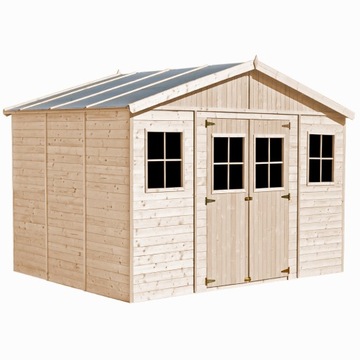 Timbela M331+M331G Drewniany domek z podłogą 12 m²