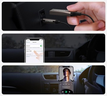 АВТОМОБИЛЬНЫЙ АДАПТЕР UGREEN ЗВУКОВОЙ ПРИЕМНИК BLUETOOTH 5.3 КАБЕЛЬ USB AUX