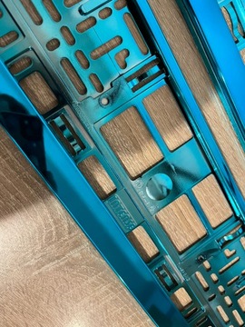 Рамка номерного знака БИРЮЗОВЫЙ ХРОМ 2 шт.