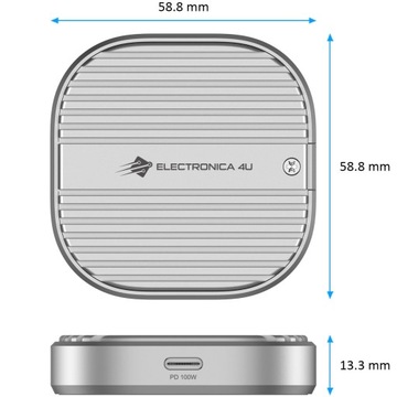 Внешний корпус Карман для твердотельного накопителя M.2 2230 NVMe USB C Iphone 15 PD 100 Вт