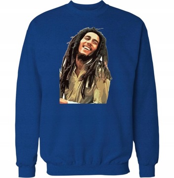 Bluza męska BOB MARLEY-001 niebieska r.2XL