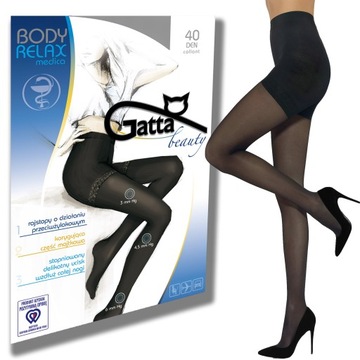 RAJSTOPY Gatta BODY RELAX MEDICA 40 DEN 3-M nero