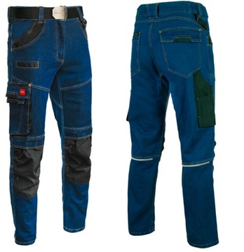 ELASTYCZNE robocze rozciągliwe SPODNIE JEANS STRETCH XXL