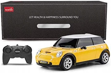 Mini Cooper S ółty 1:24 RC samochód zabawkowy, zda
