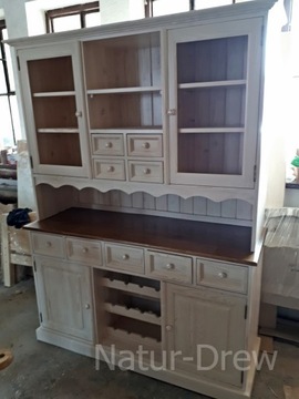 Деревянный сервант в стиле лофт вощеный HIT