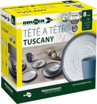 МЕЛАМИНОВЫЙ ОБЕДЕННЫЙ НАБОР BRUNNER TUSCANY 8 предм.