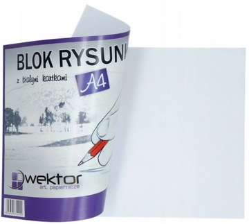 Blok RYSUNKOWY Wektor Biały A4