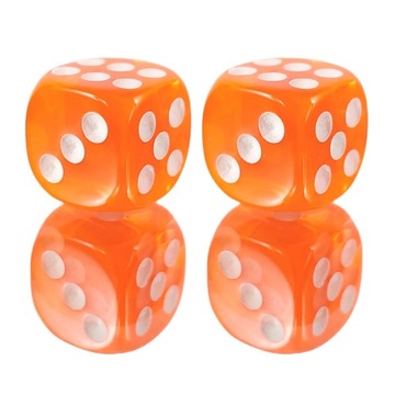 ZESTAW 2 KOSTEK K6 RPG KOŚĆ SZEŚCIOŚCIENNA POMARAŃCZOWA 1,6 CM