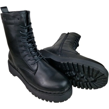 glany damskie buty zimowe czarne wysokie botki BIG STAR II274509 37