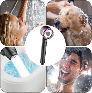 RĘCZNA SŁUCHAWKA PRYSZNICOWA Z TRZYSTOPNIOWĄ REGULACJĄ I FILTREM