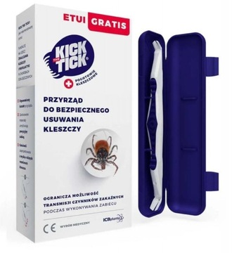 Kick The Tick przyrząd dobezpiecznego usuwania kleszczy z etui