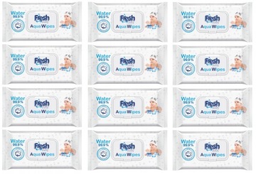 Fresh Baby Chusteczki Mokre Aqua Wipes 99% Wody 720szt