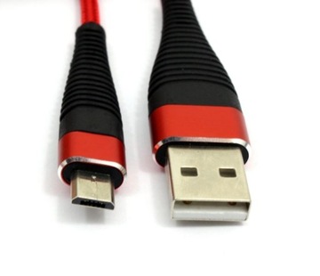 Кабель Micro USB БЫСТРАЯ ЗАРЯДКА нейлон 2м красный