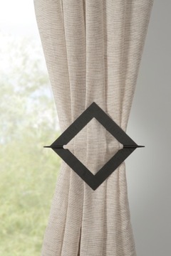 SPINKA MAGNES KLAMRA UPIĘCIE FIRAN ZASŁON URAN CZARNY