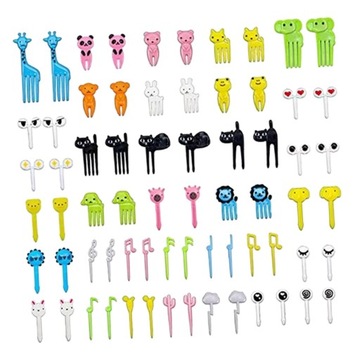 68 шт., наборы для бенто, закуски, десертная вилка, зубочистки в форме животного для детской еды