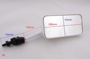 Зеркало UNIVERSAL RIGHT Formula 1, белое