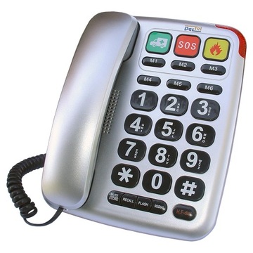 Telefon stacjonarny przewodowy Dartel LJ300 srebro