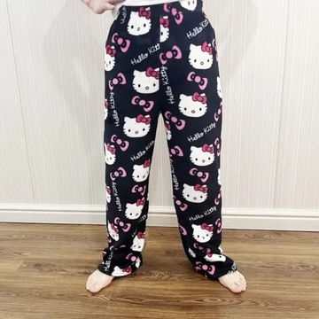 HELLO KITTY ПИЖАМНЫЕ БРЮКИ МЯГКИЕ И УДОБНЫЕ РОЖДЕСТВЕНСКИЕ БРЮКИ